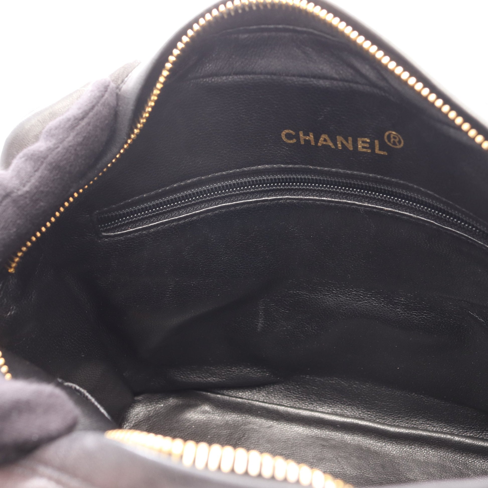 マトラッセ チェーンショルダーバッグ ラムスキン ブラック ゴールド金具 シャネル バッグ CHANEL