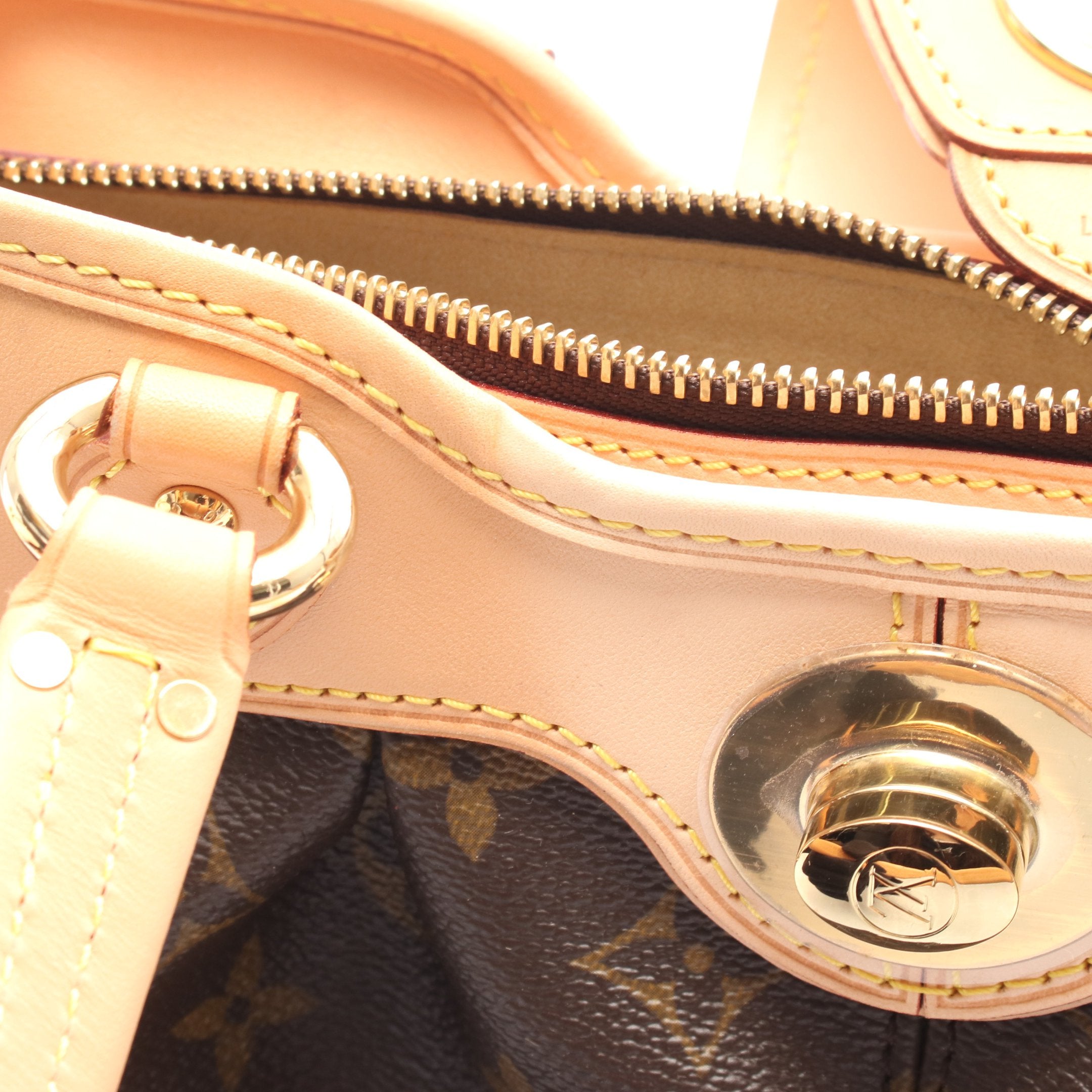 ボエシMM モノグラム ショルダーバッグ PVC レザー ブラウン ルイ