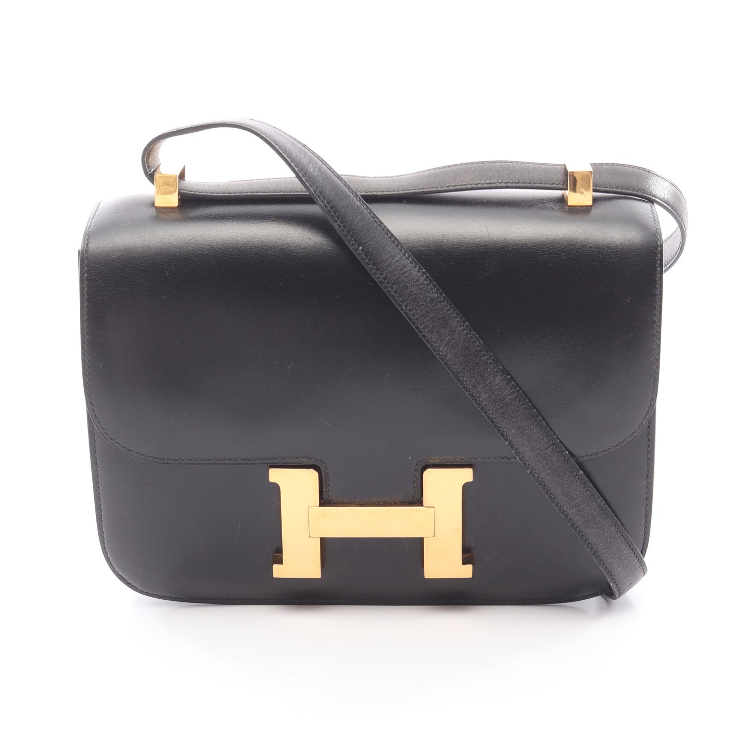 コンスタンス24 ショルダーバッグ ボックスカーフ ブラック ゴールド金具 ○I刻印 エルメス バッグ HERMES