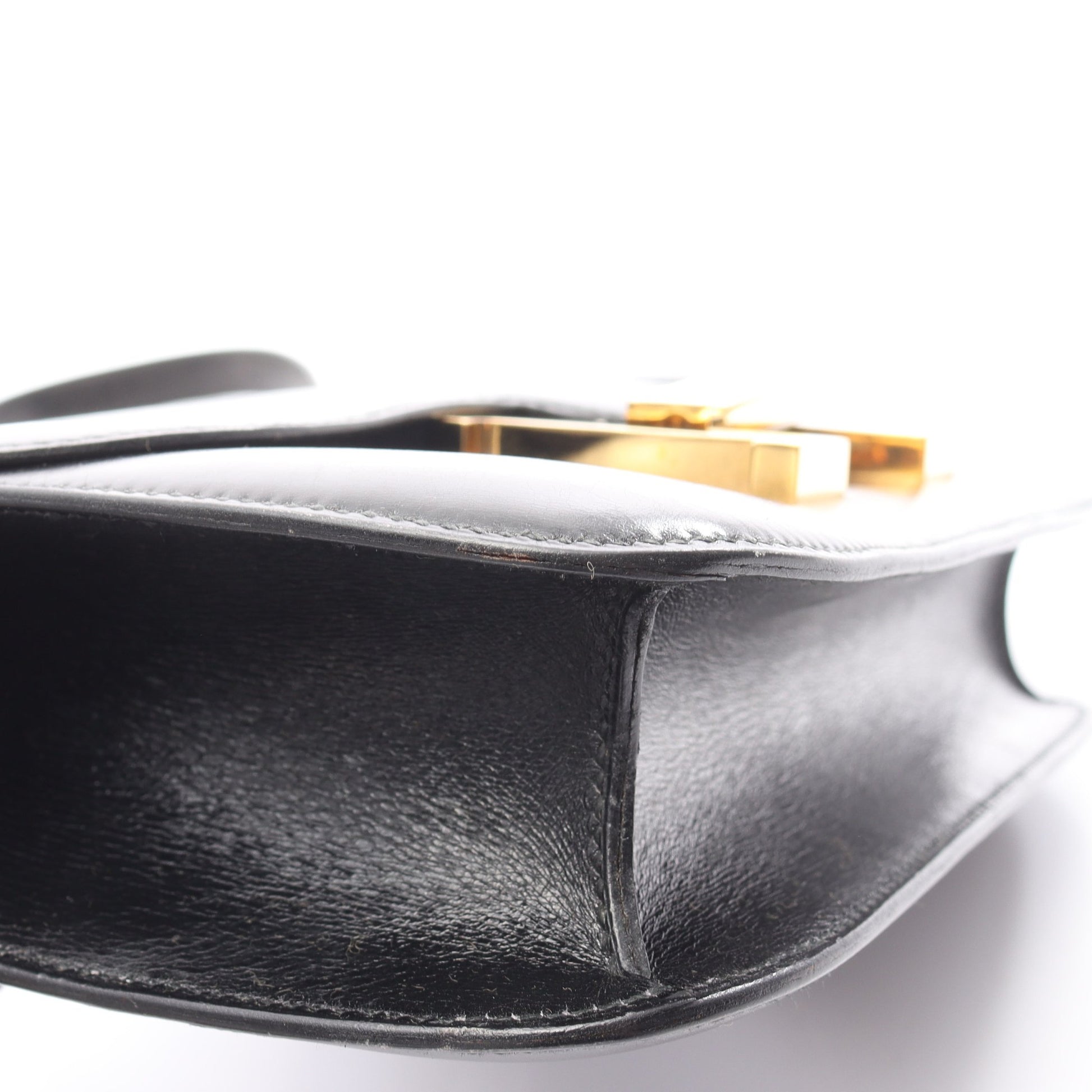 コンスタンス24 ショルダーバッグ ボックスカーフ ブラック ゴールド金具 ○I刻印 エルメス バッグ HERMES