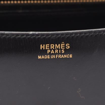 コンスタンス24 ショルダーバッグ ボックスカーフ ブラック ゴールド金具 ○I刻印 エルメス バッグ HERMES