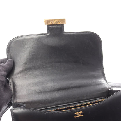 コンスタンス24 ショルダーバッグ ボックスカーフ ブラック ゴールド金具 ○I刻印 エルメス バッグ HERMES