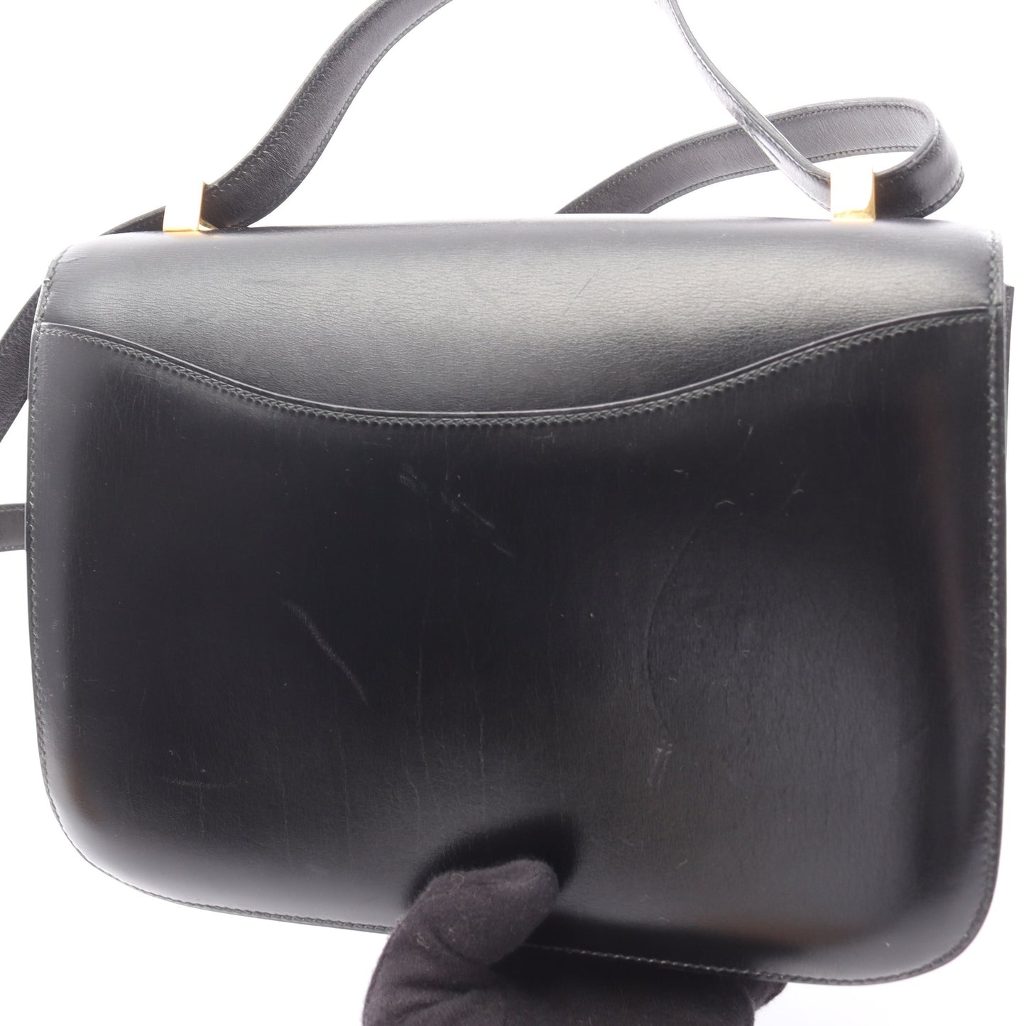 コンスタンス24 ショルダーバッグ ボックスカーフ ブラック ゴールド金具 ○I刻印 エルメス バッグ HERMES