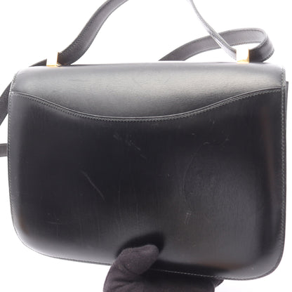 コンスタンス24 ショルダーバッグ ボックスカーフ ブラック ゴールド金具 ○I刻印 エルメス バッグ HERMES