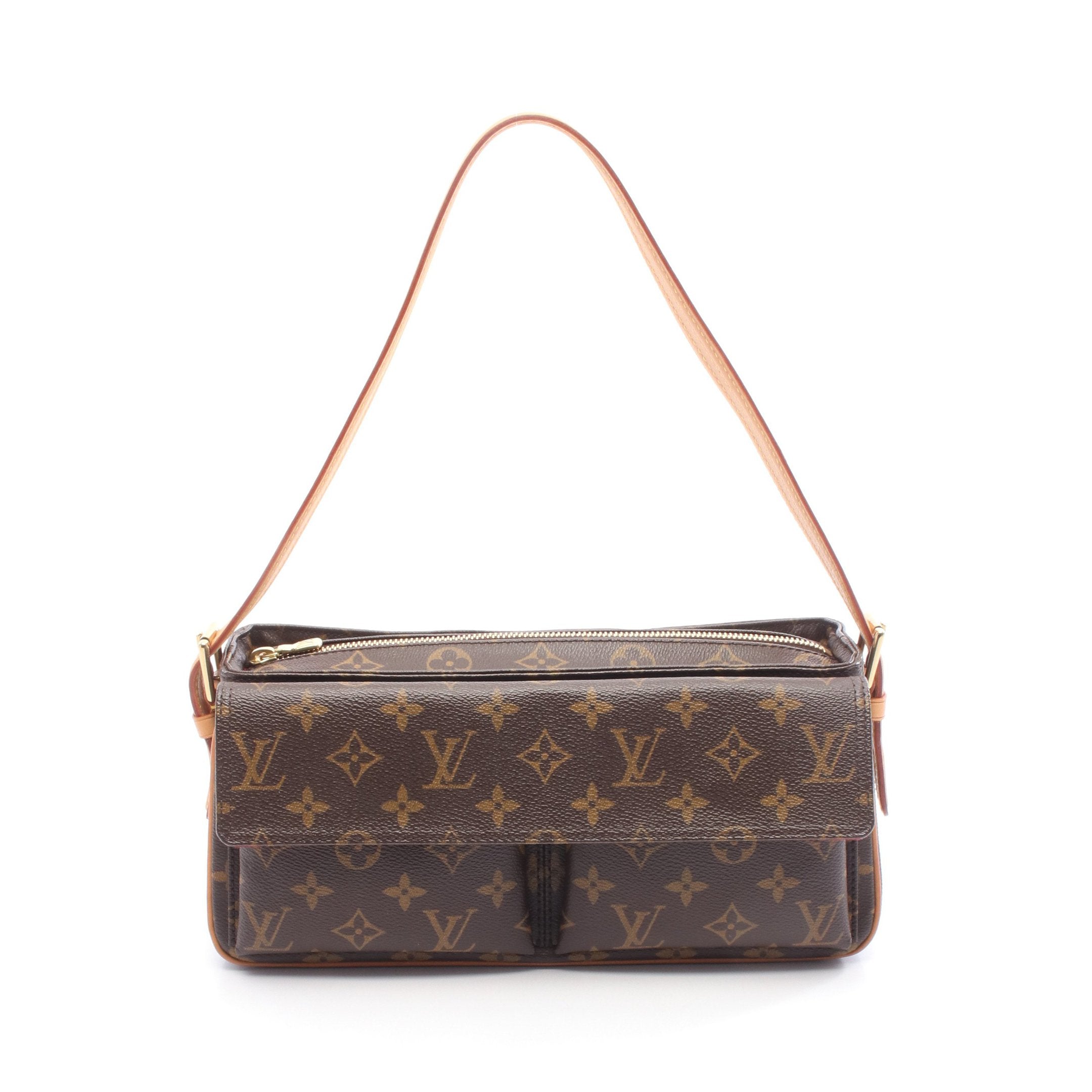 専用　LOUIS VUITTON ヴィバシテモノグラム ショルダーバッグ ヴィバシテMM モノグラム ショルダーバッグ PVC レザー ブラウン ルイ
