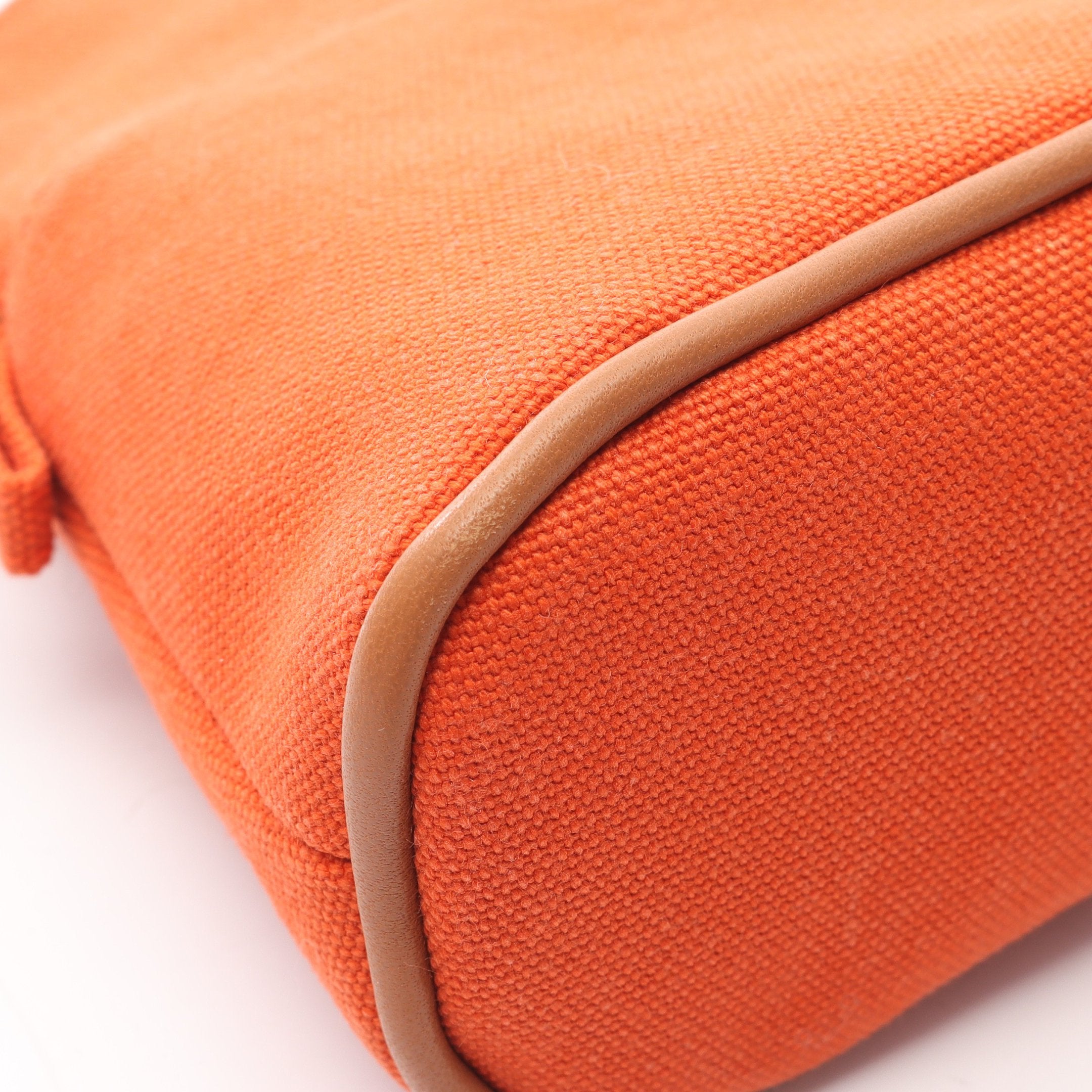 ボリードポーチ20 ポーチ キャンバス レザー オレンジ ライトブラウン