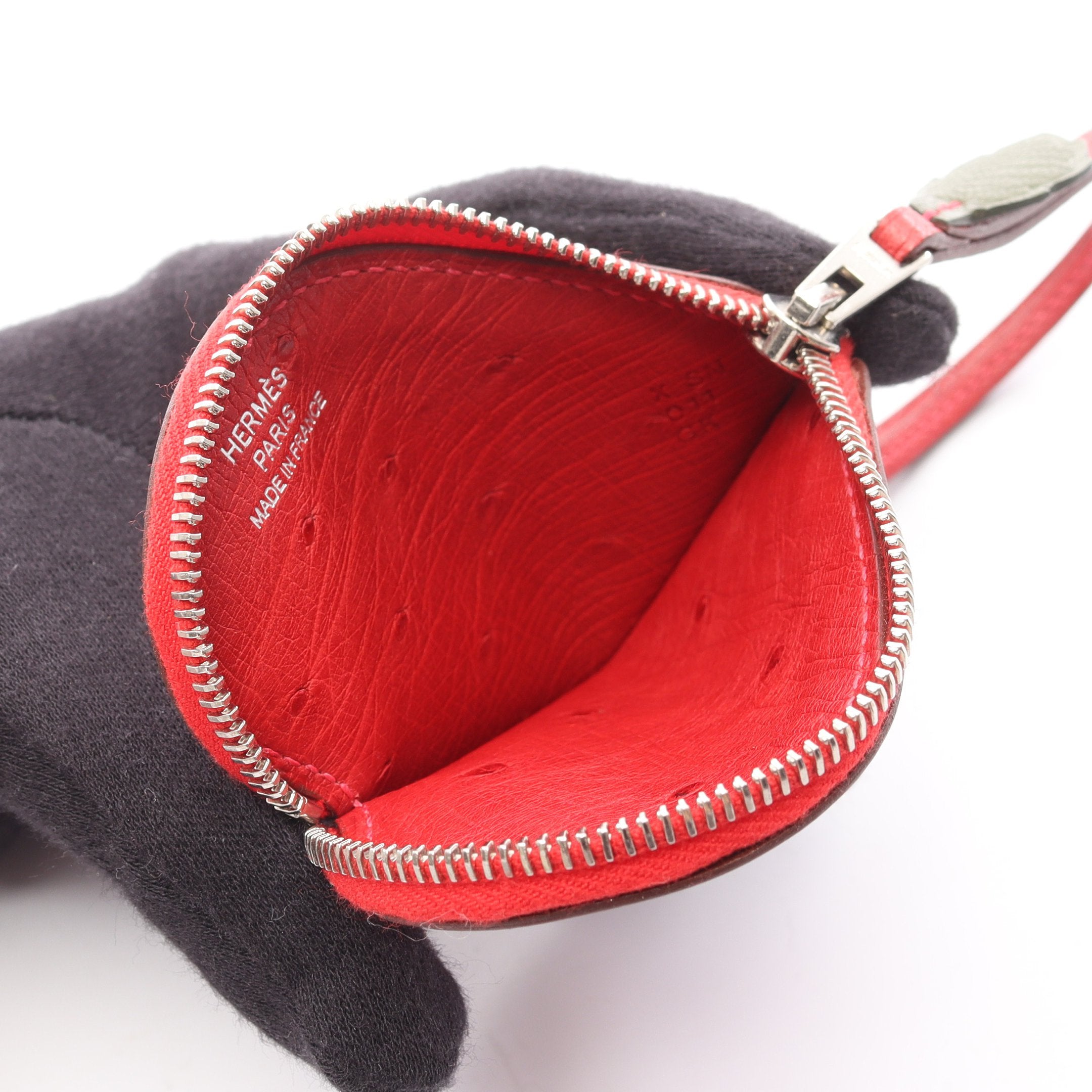 トゥッティ フルッティ コインケース オーストリッチ レッド シルバー