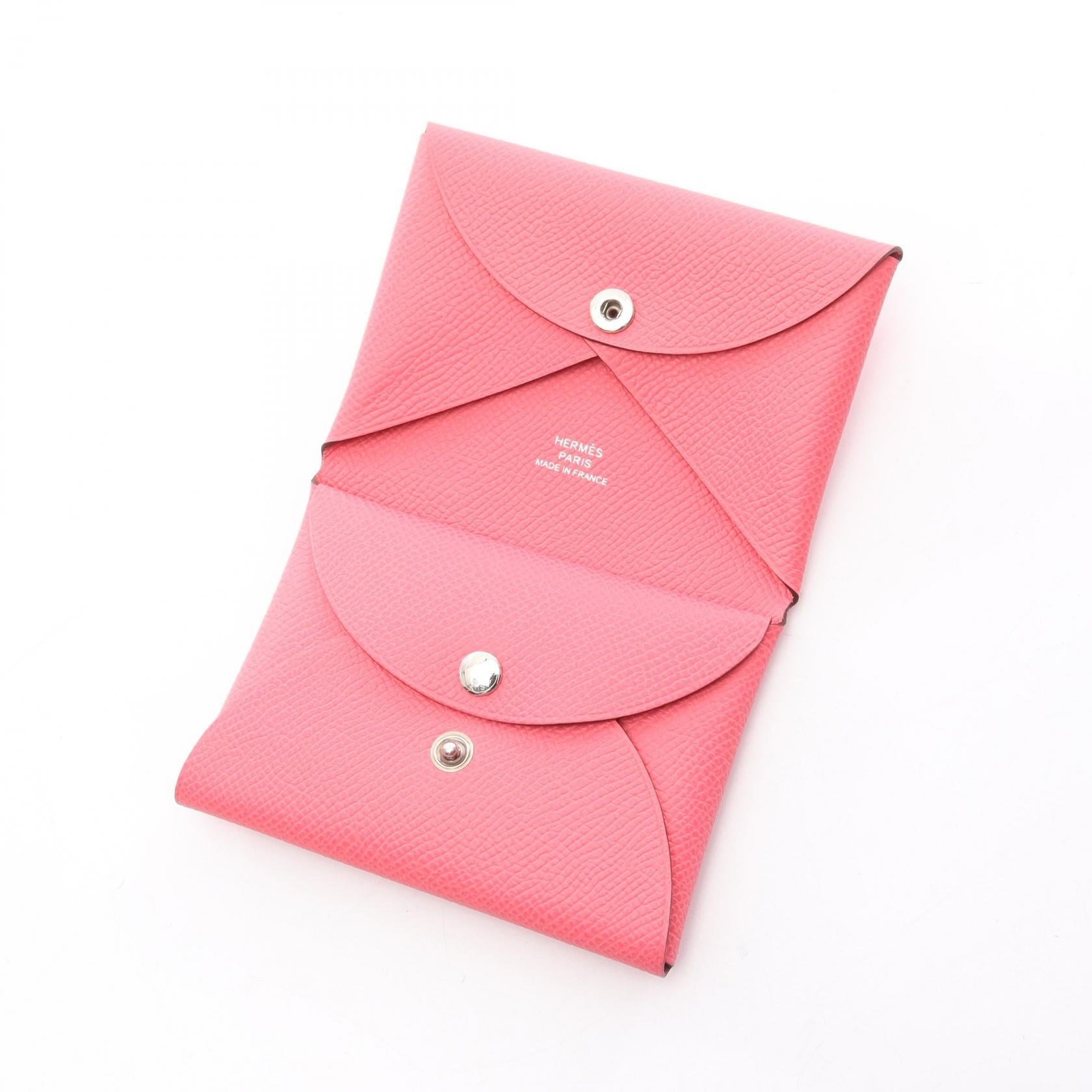 カルヴィデュオ ローズアザレ コインケース ヴォーエプソン ピンク