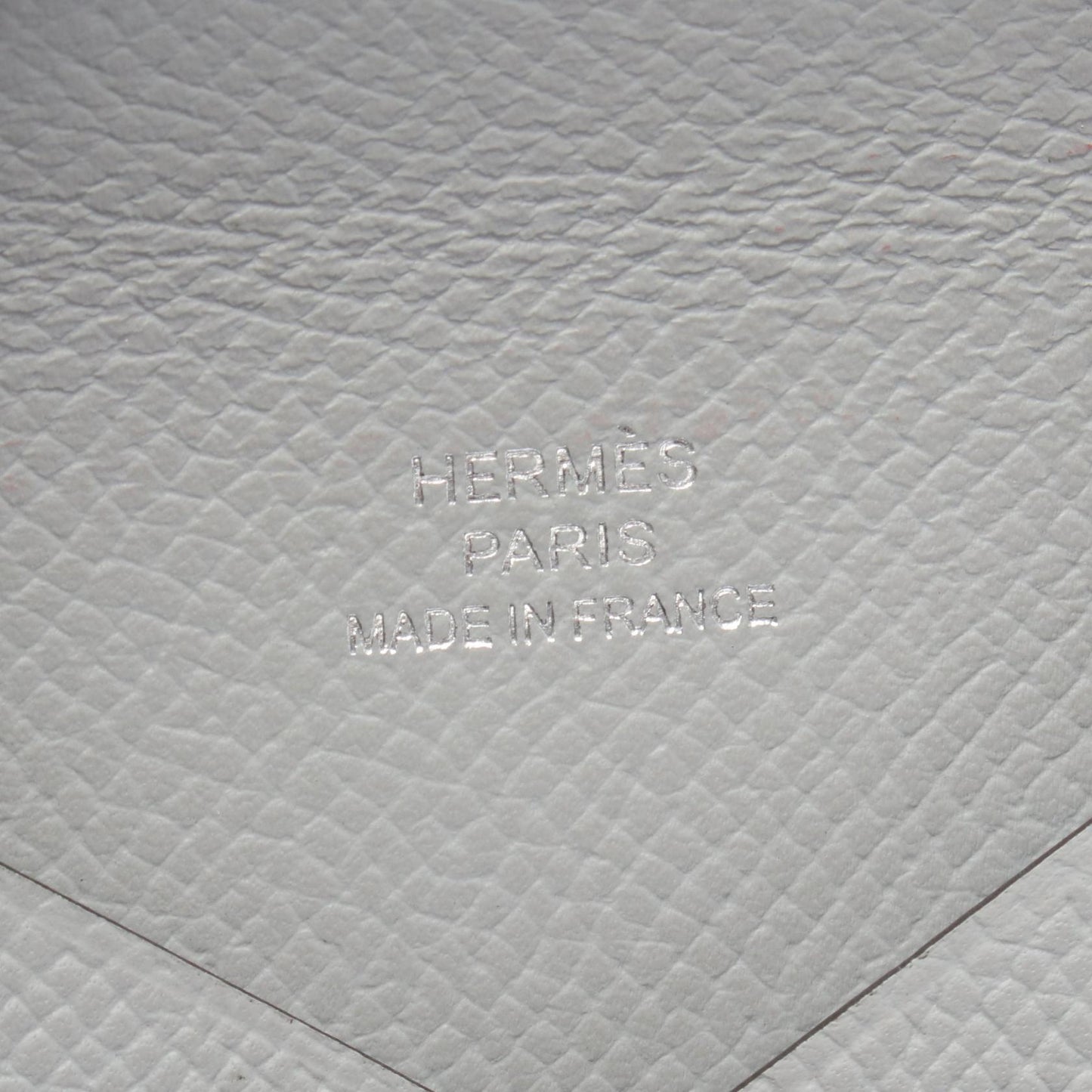 カルヴィ コインケース ヴォーエプソン ライトブルー シルバー金具 K刻印 エルメス 財布・小物 HERMES
