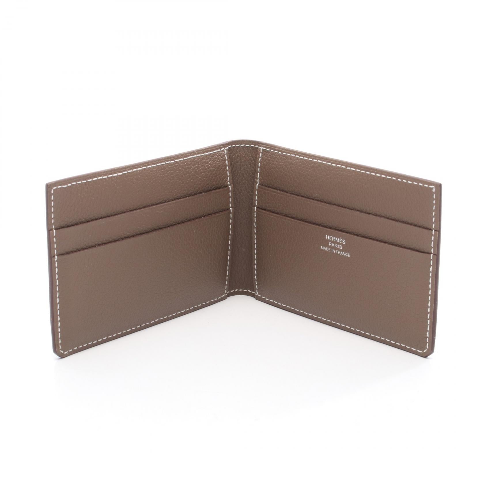 エルメス　ケース　エトゥープ Hセリエ エトゥープ カードケース エバーカラー グレーブラウン W刻印