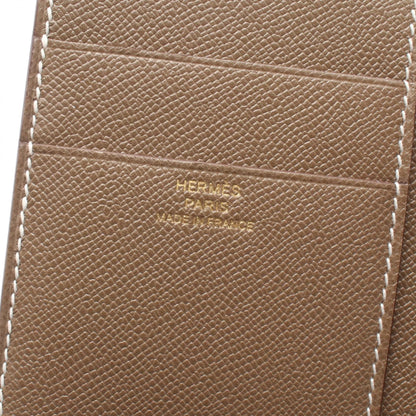 ベアンコンビネ エトゥープ 三つ折り財布 ヴォーマダム グレーブラウン ゴールド金具 K刻印 エルメス 財布・小物 HERMES