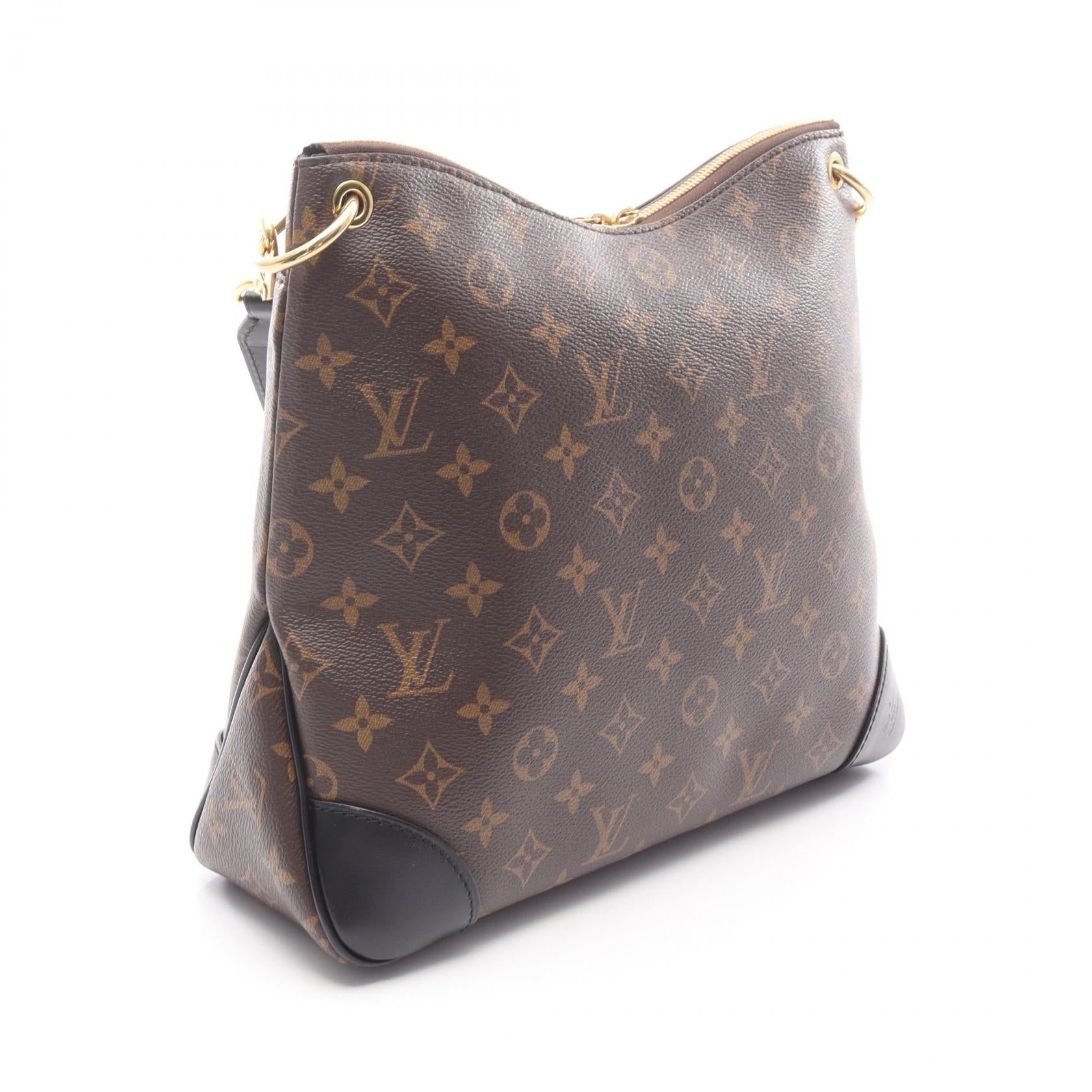 オデオン NM MM モノグラム ノワール ショルダーバッグ PVC レザー