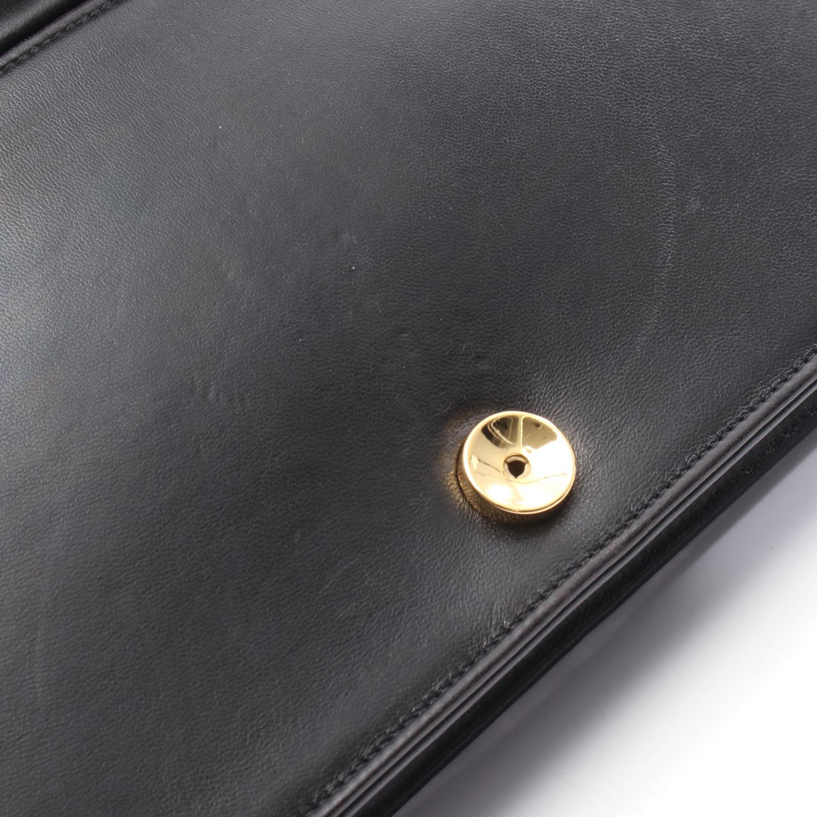 マトラッセ フルフラップ チェーンショルダーバッグ ラムスキン ブラック ゴールド金具 シャネル バッグ CHANEL