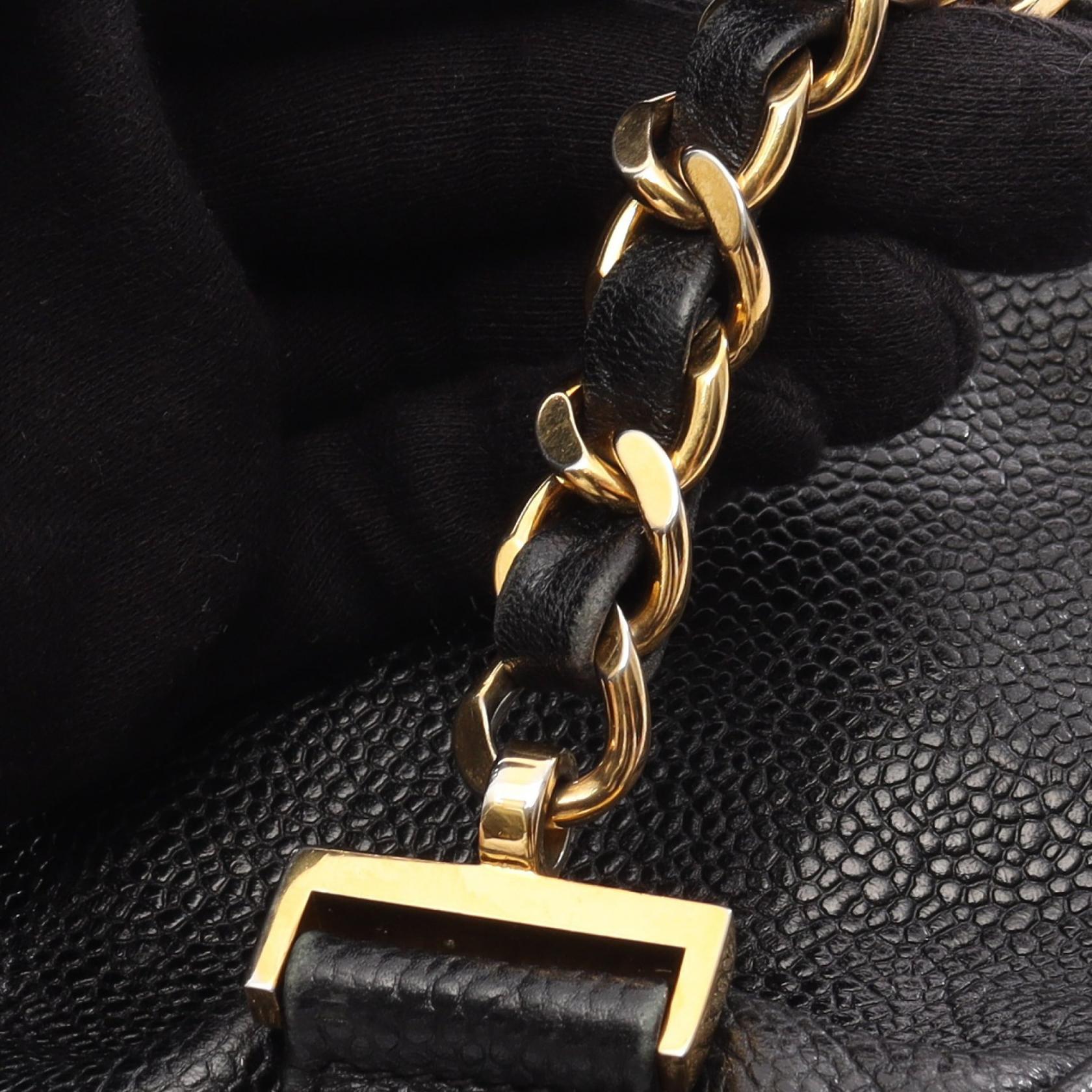 ココマーク バックパック リュックサック キャビアスキン ブラック ゴールド金具 シャネル バッグ CHANEL
