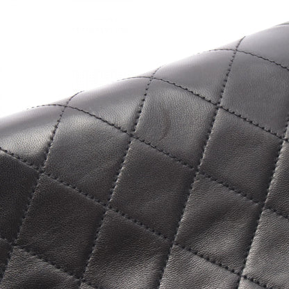 マトラッセ フルフラップ チェーンショルダーバッグ ラムスキン ブラック ゴールド金具 シャネル バッグ CHANEL
