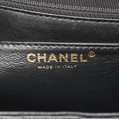 マトラッセ ハンドバッグ キャビアスキン ブラック ゴールド金具 シャネル バッグ CHANEL