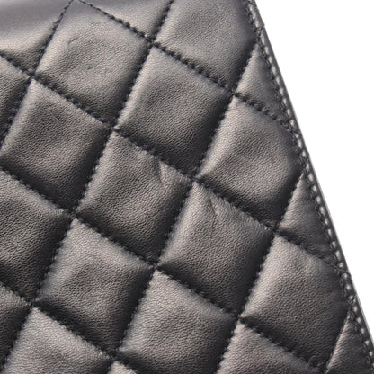マトラッセ チェーンショルダーバッグ ラムスキン ブラック ゴールド金具 シャネル バッグ CHANEL
