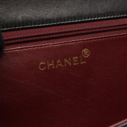 マトラッセ チェーンショルダーバッグ ラムスキン ブラック ゴールド金具 シャネル バッグ CHANEL