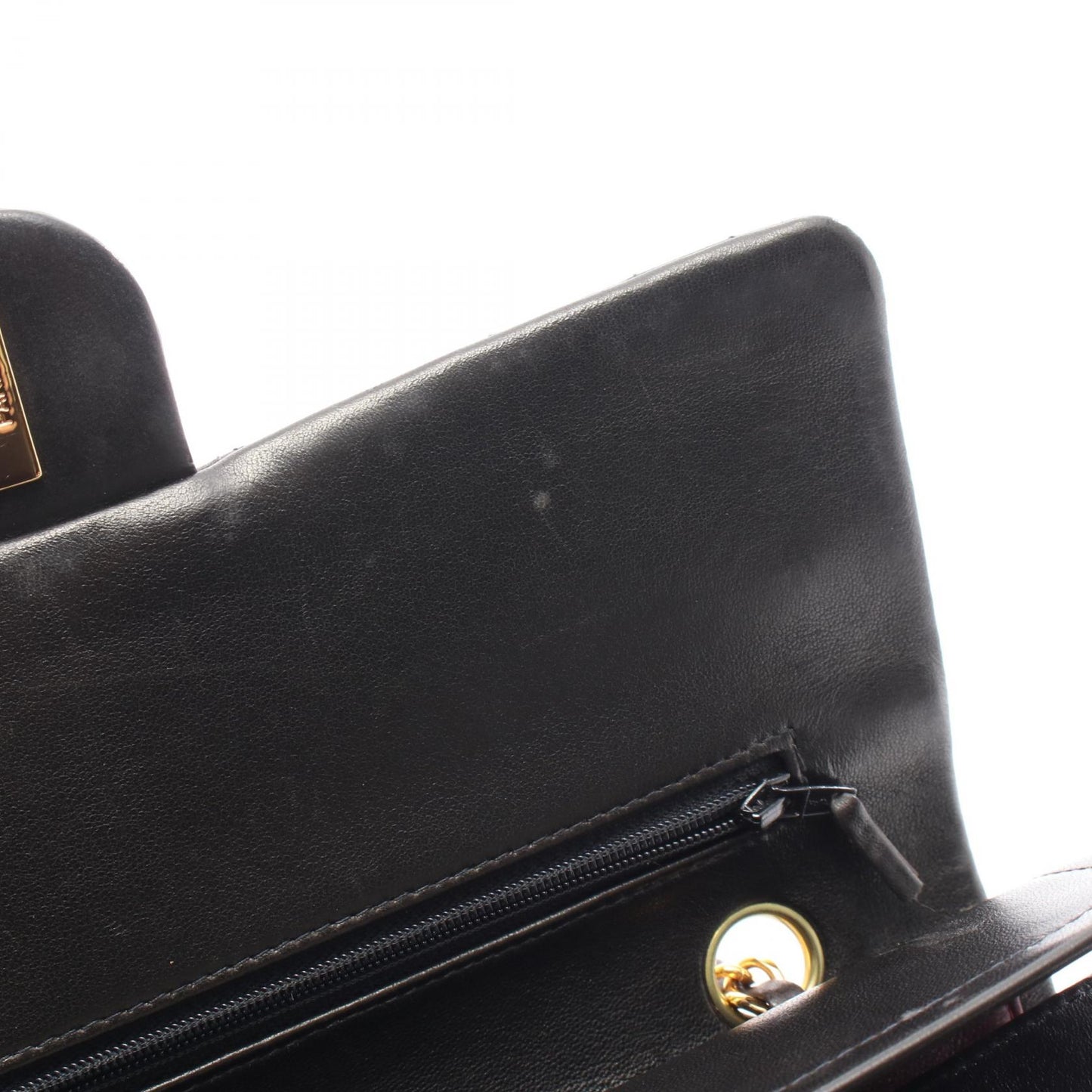マトラッセ Wフラップ Wチェーンショルダーバッグ ラムスキン ブラック ゴールド金具 シャネル バッグ CHANEL