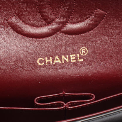 マトラッセ Wフラップ Wチェーンショルダーバッグ ラムスキン ブラック ゴールド金具 シャネル バッグ CHANEL