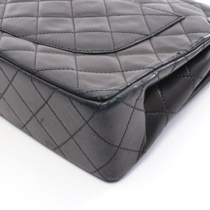 マトラッセ パリ限定 Wフラップ Wチェーンショルダーバッグ ラムスキン ブラック コンビ金具 シャネル バッグ CHANEL