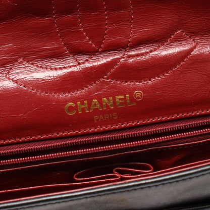 マトラッセ パリ限定 Wフラップ Wチェーンショルダーバッグ ラムスキン ブラック コンビ金具 シャネル バッグ CHANEL