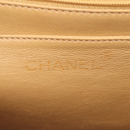 マトラッセ ハンドバッグ キャビアスキン ベージュ ゴールド金具 シャネル バッグ CHANEL