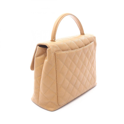 マトラッセ ハンドバッグ キャビアスキン ベージュ ゴールド金具 シャネル バッグ CHANEL