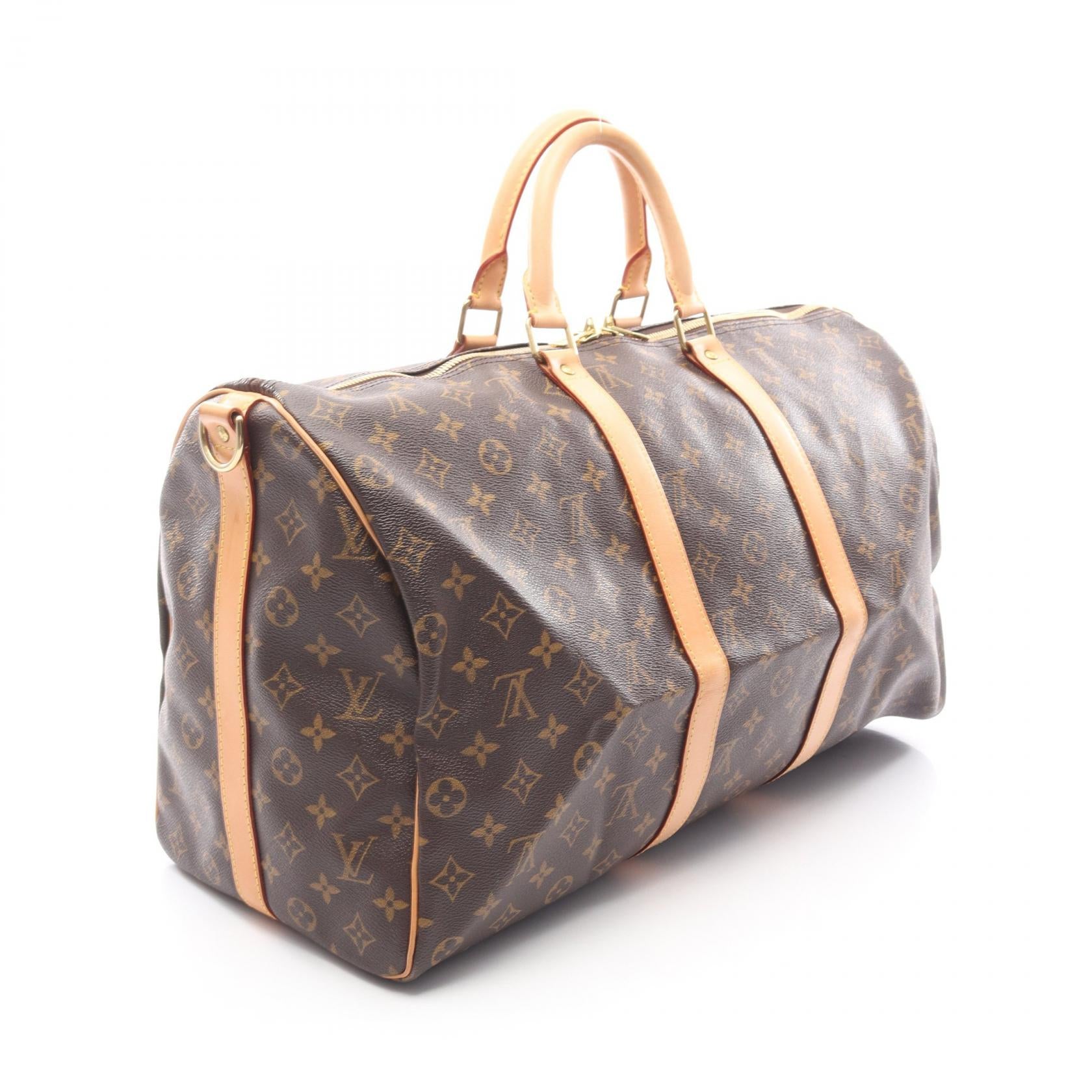 ルイヴィトン モノグラム キーポル50 レザー ボストンバッグ　ハンドバッグ キーポル・バンドリエール 50 モノグラム・エクリプス｜ルイ・ヴィトン