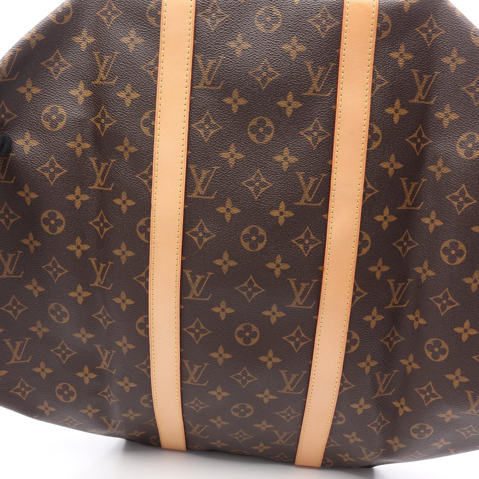 LOUIS VUITTON ボストンバッグ キーポル バンドリエール 50 茶 キーポル ルイヴィトン ボストンバッグ バンドリエール50 レザー