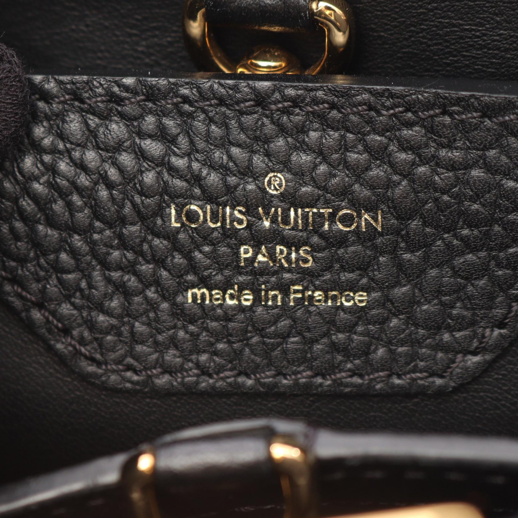 カプシーヌMM ハンドバッグ レザー ブラック 2WAY ルイヴィトン バッグ LOUIS VUITTON