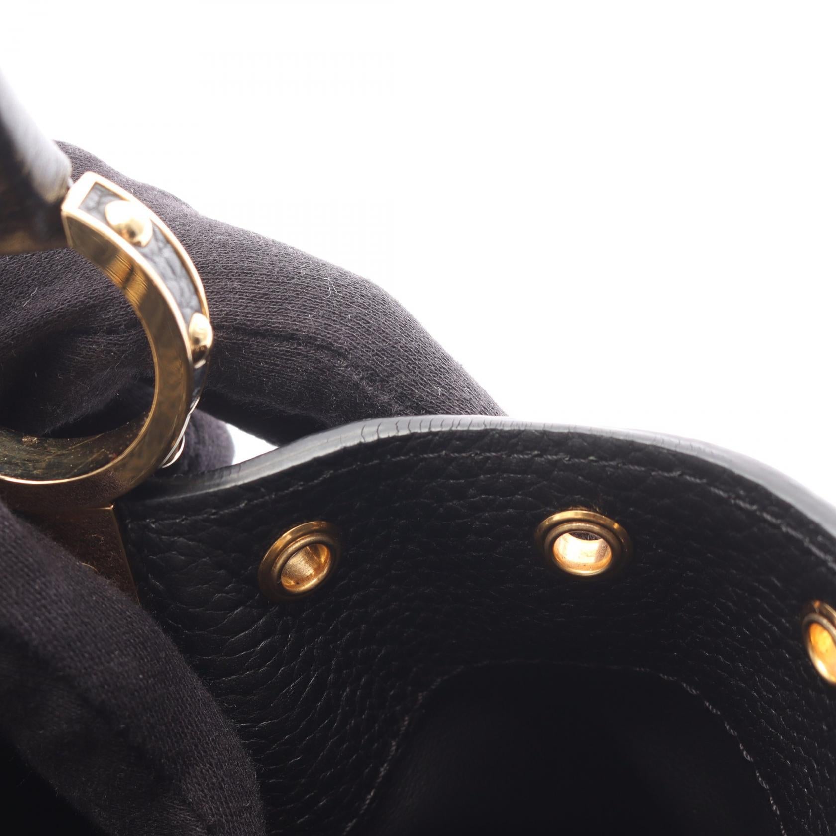 カプシーヌMM ハンドバッグ レザー ブラック 2WAY ルイヴィトン バッグ LOUIS VUITTON