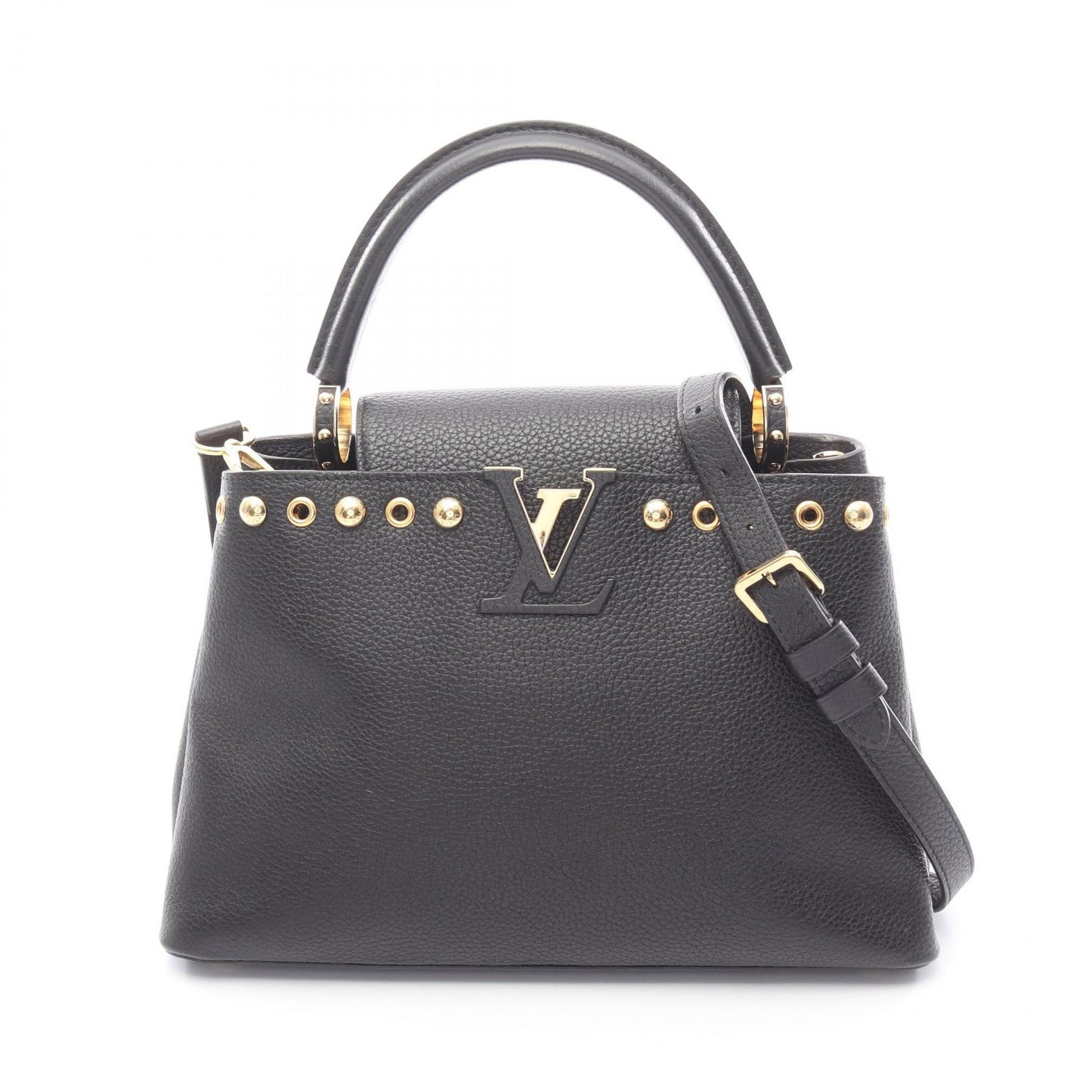 カプシーヌMM ハンドバッグ レザー ブラック 2WAY ルイヴィトン バッグ LOUIS VUITTON