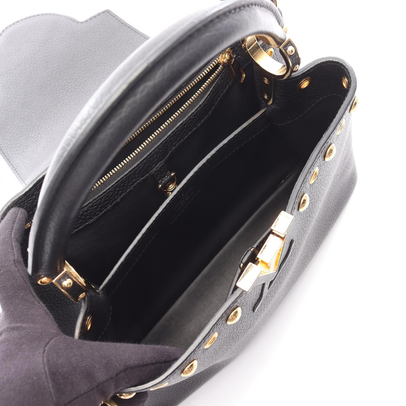 カプシーヌMM ハンドバッグ レザー ブラック 2WAY ルイヴィトン バッグ LOUIS VUITTON