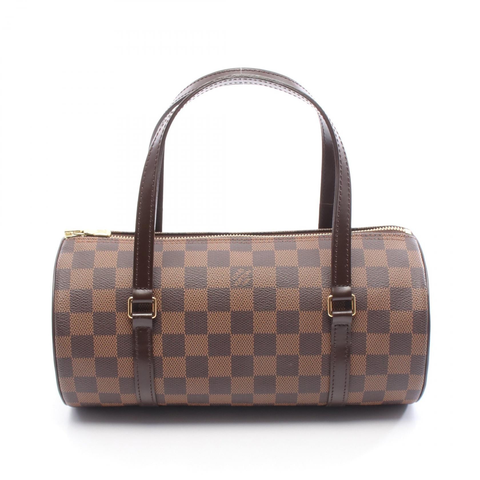 パピヨン26 ダミエエベヌ ハンドバッグ PVC レザー ブラウン ルイヴィトン バッグ LOUIS VUITTON