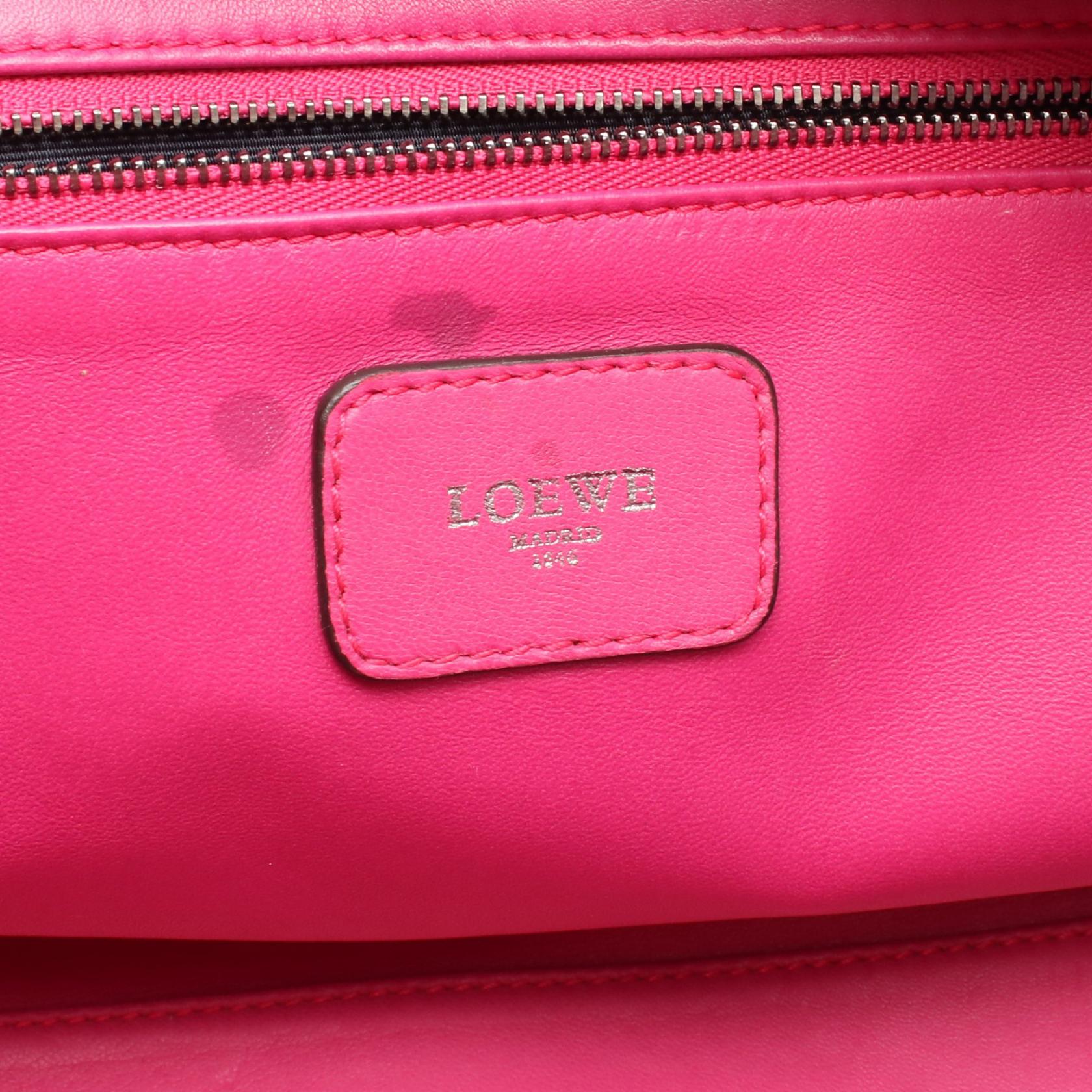 アマソナ36 ハンドバッグ レザー ピンク ボルドー レッド ロエベ – RECLO