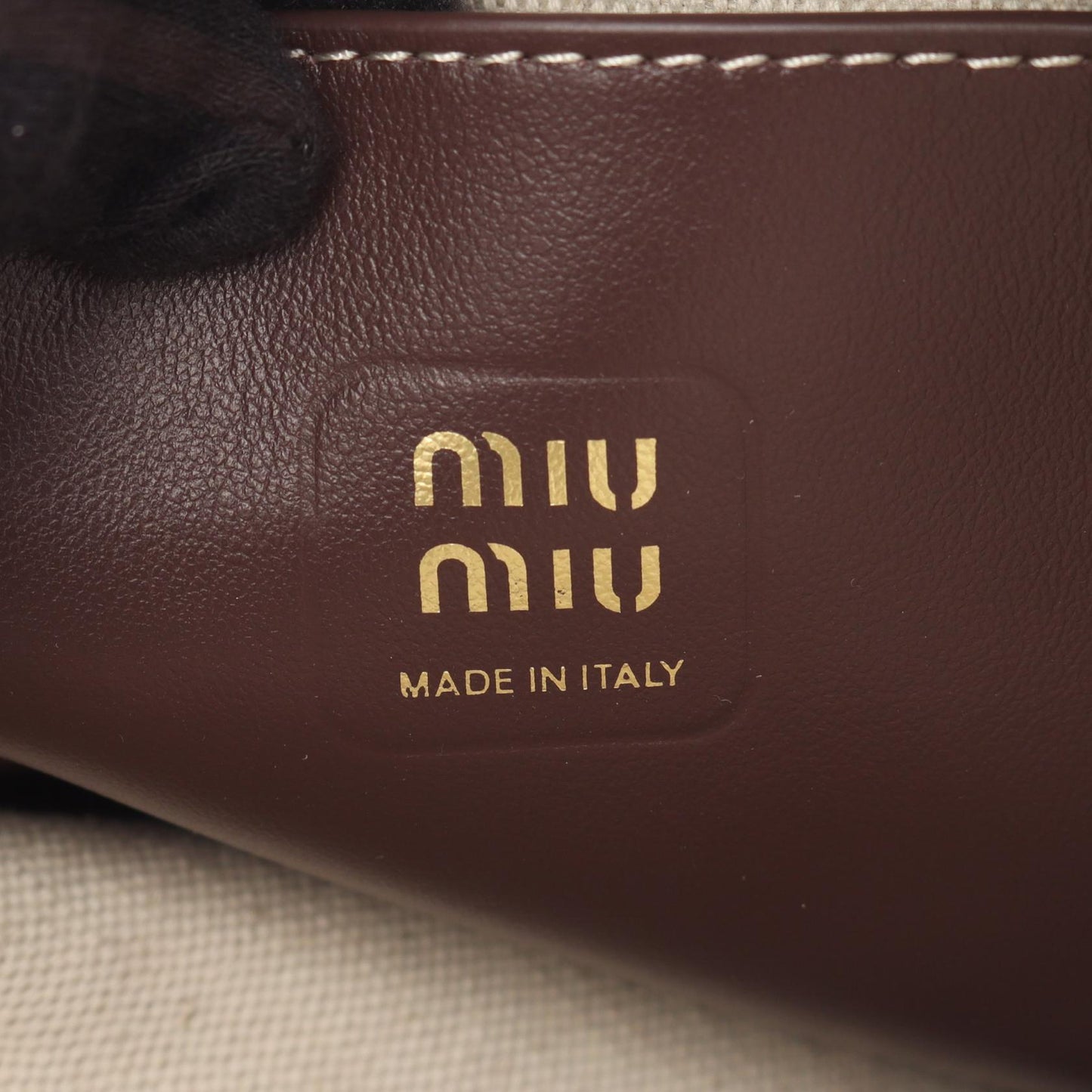 IVY アイビー ハンドバッグ レザー ダークブラウン 2WAY ミュウミュウ バッグ miu miu