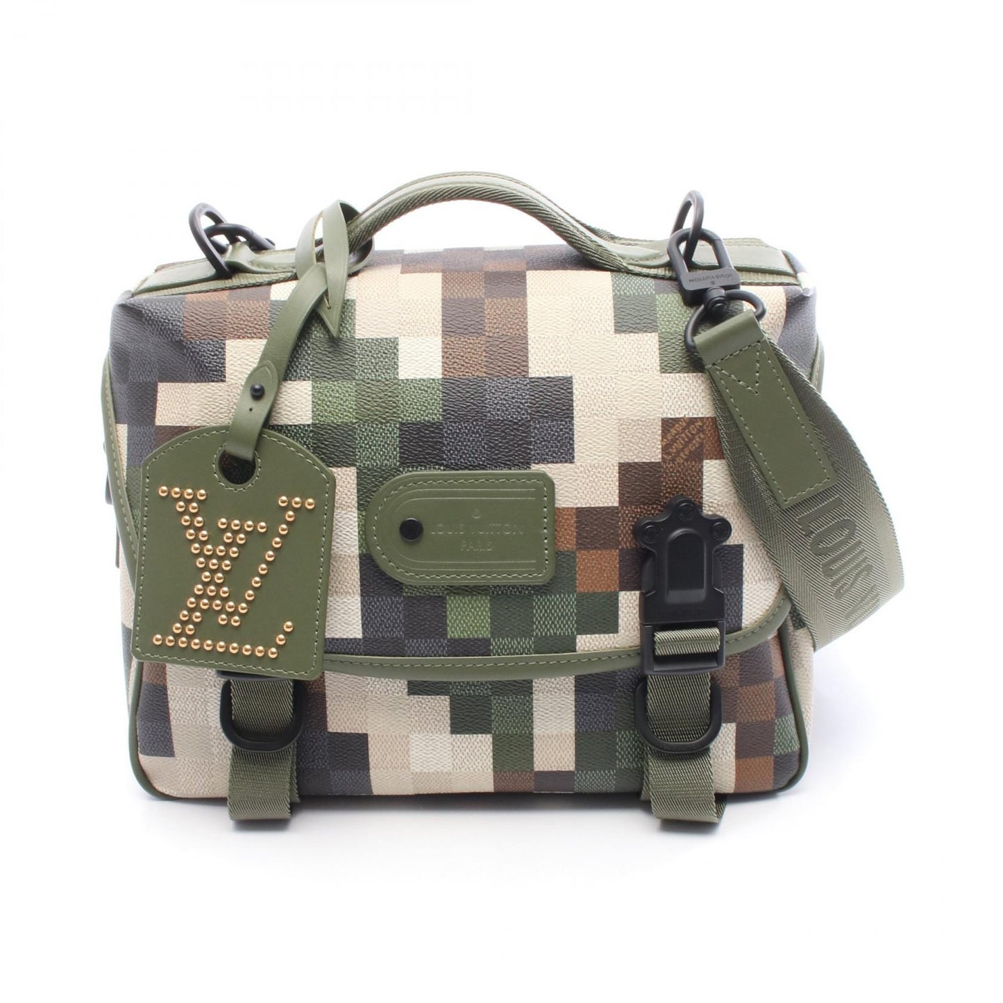 トレイル メッセンジャー ダモフラージュグリーン ショルダーバッグ PVC レザー カーキグリーン マルチカラー ルイヴィトン バッグ LOUIS VUITTON