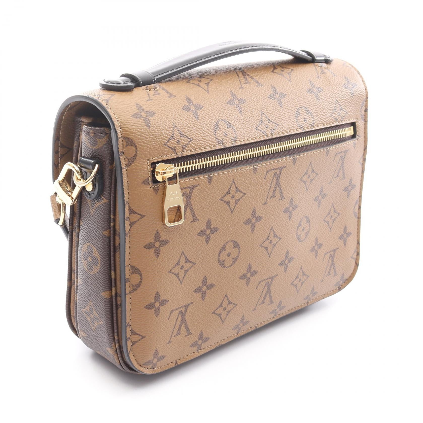 ポシェット メティス MM モノグラムリバース ハンドバッグ PVC レザー ブラウン ブラック 2WAY ルイヴィトン バッグ LOUIS VUITTON