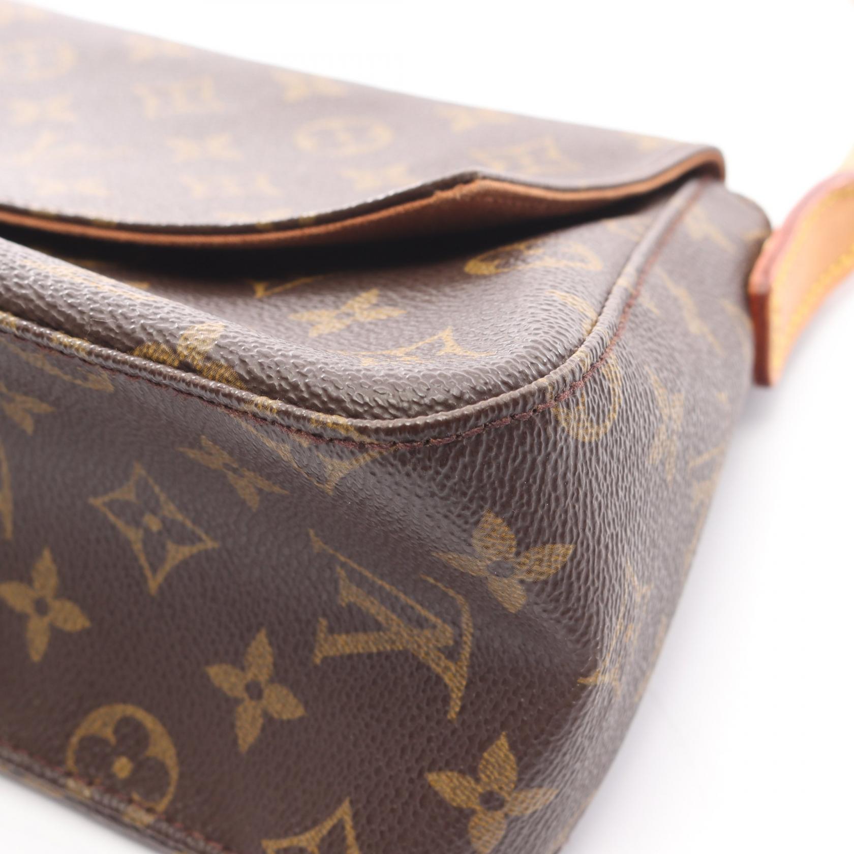 ミニルーピング モノグラム ハンドバッグ PVC レザー ブラウン ルイ