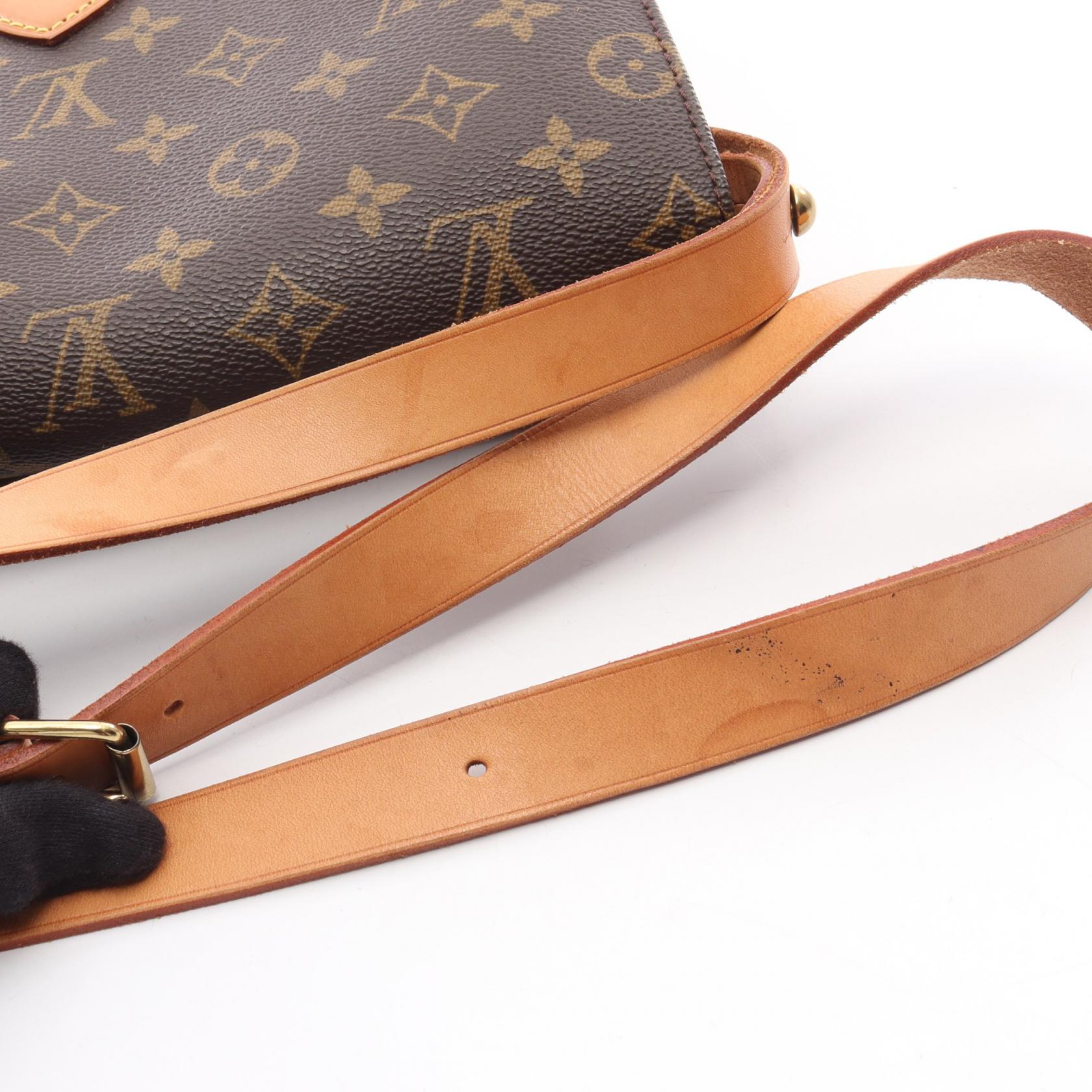 カルトシエールGM モノグラム ショルダーバッグ PVC レザー ブラウン