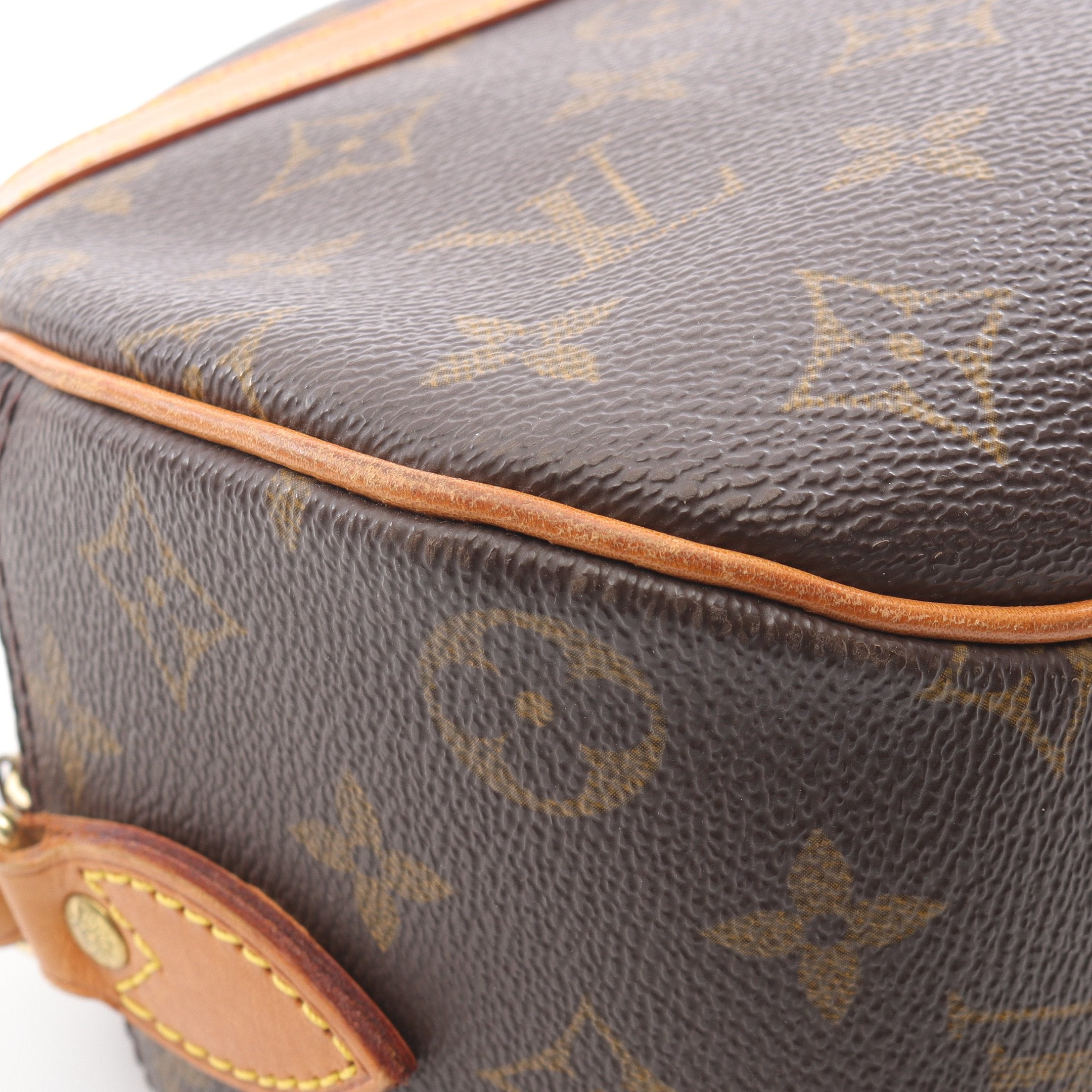 ブロワ モノグラム ショルダーバッグ PVC レザー ブラウン ルイ