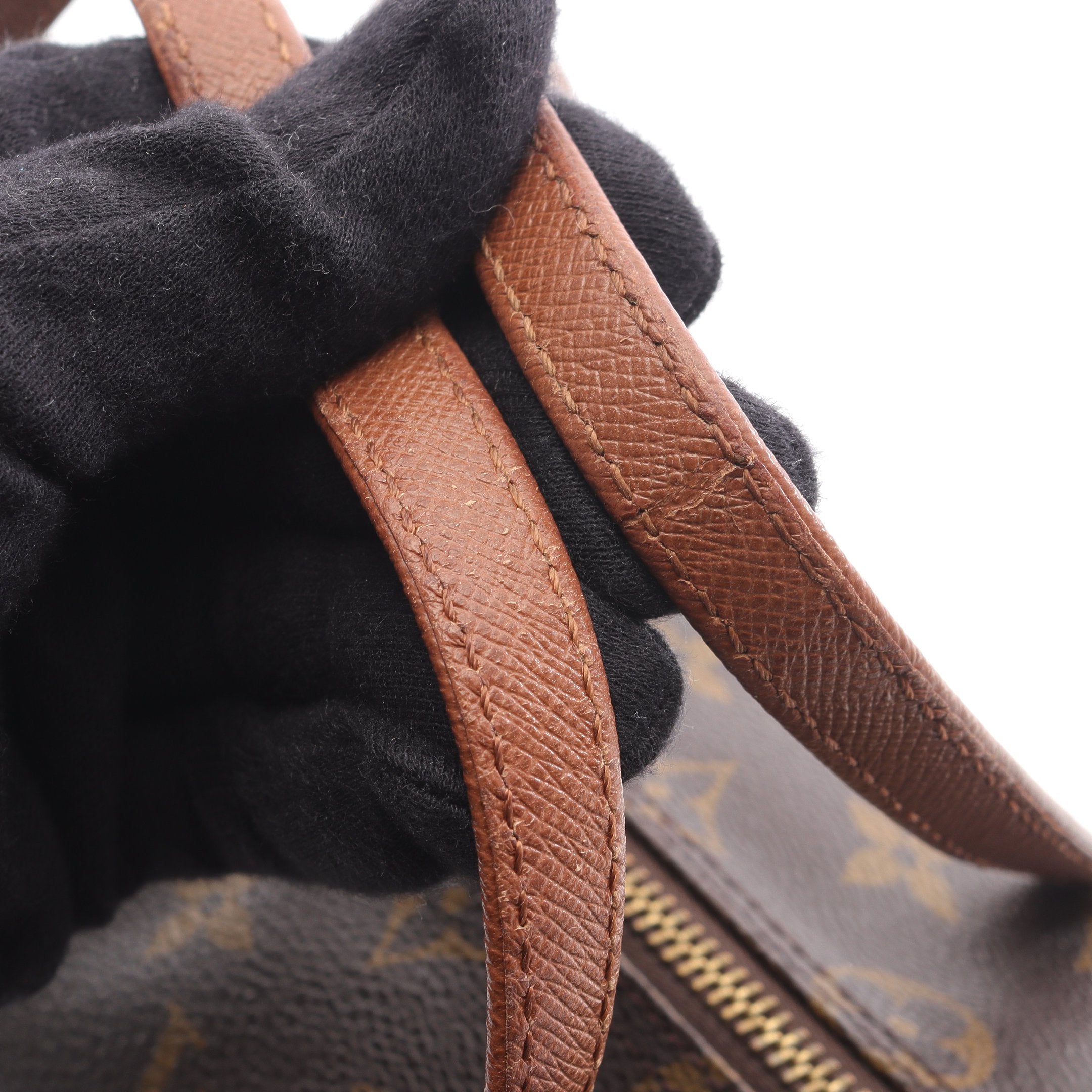 パピヨン26 モノグラム 旧型 ハンドバッグ PVC レザー ブラウン ルイ