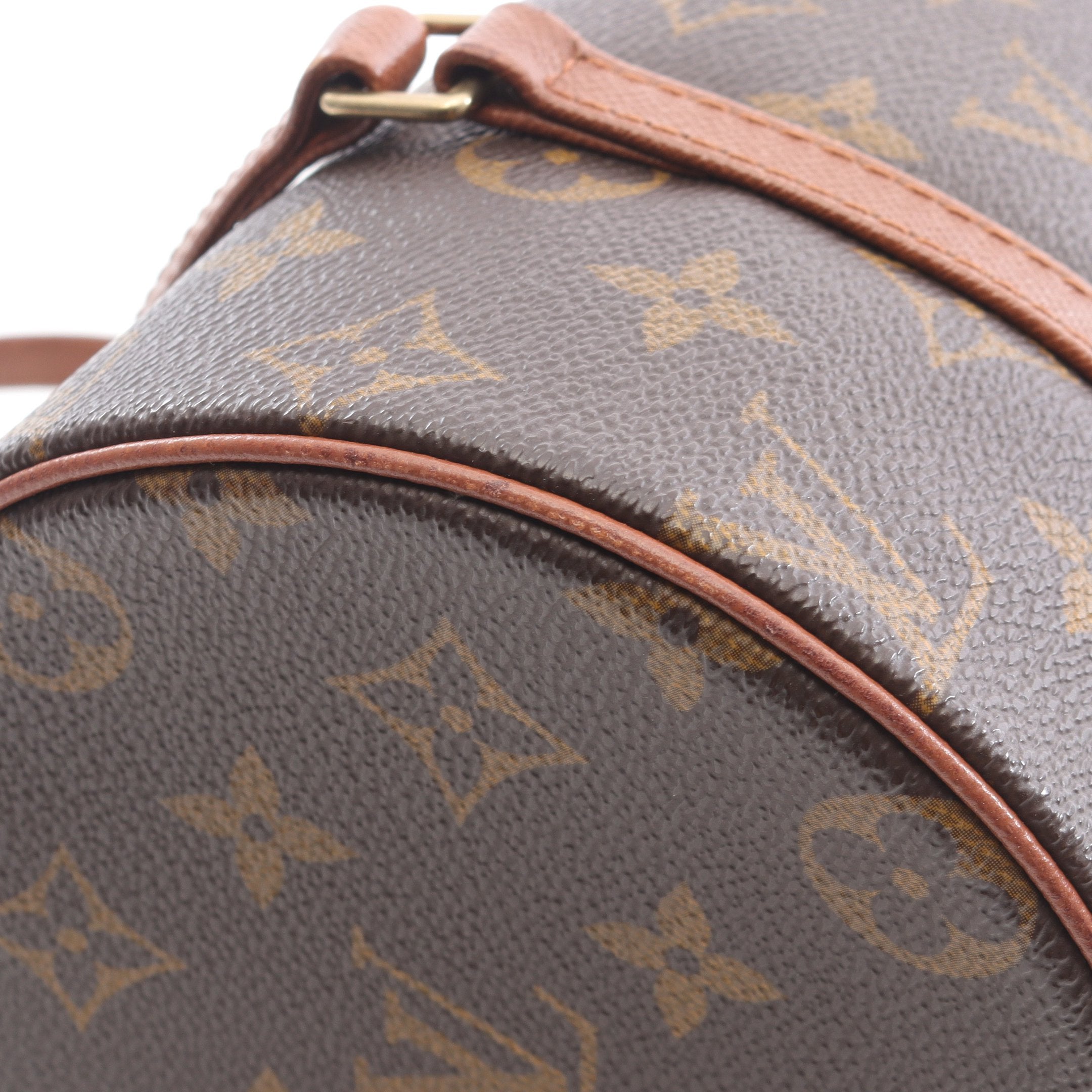 パピヨン26 モノグラム 旧型 ハンドバッグ PVC レザー ブラウン ルイ