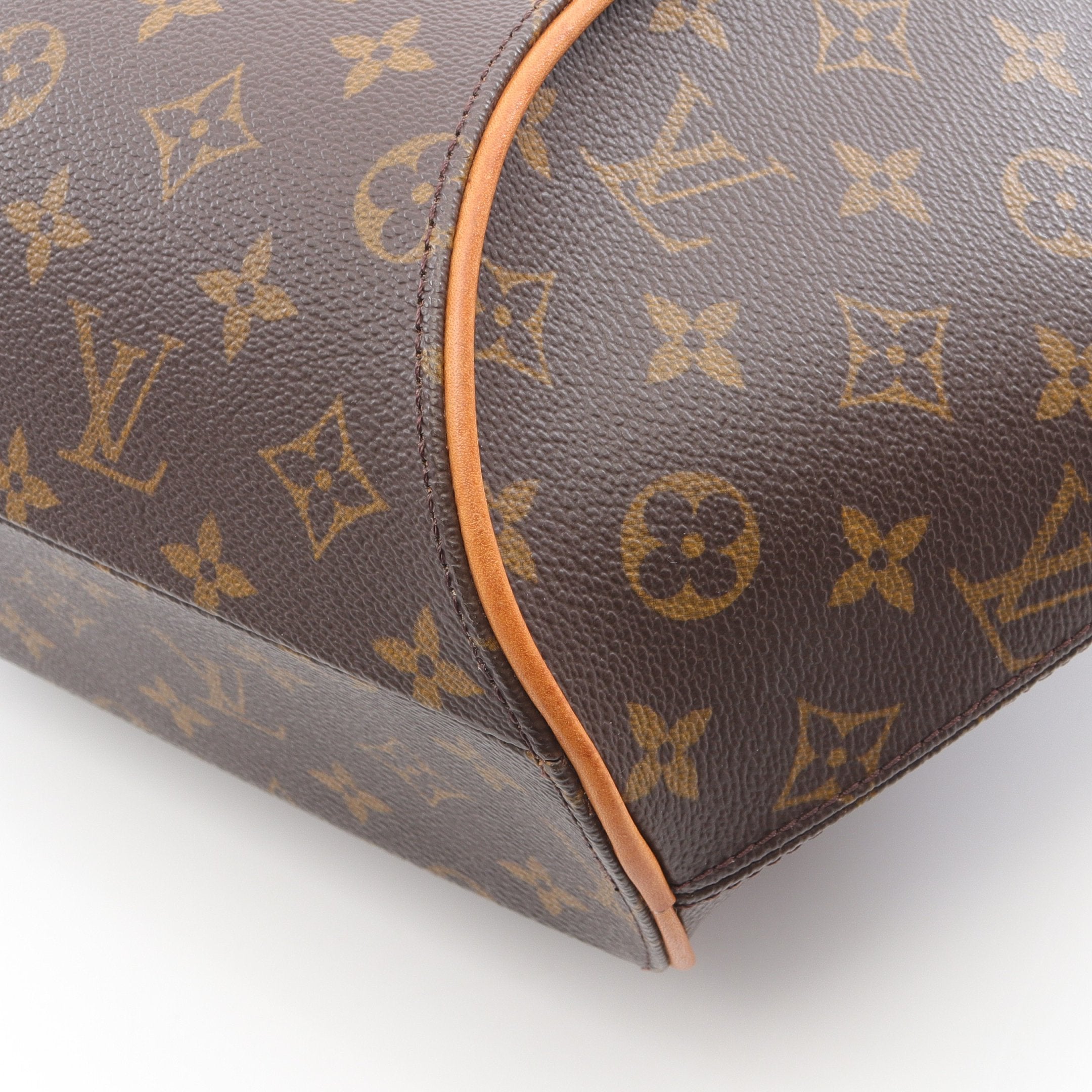 エリプスMM モノグラム ハンドバッグ PVC レザー ブラウン ルイ