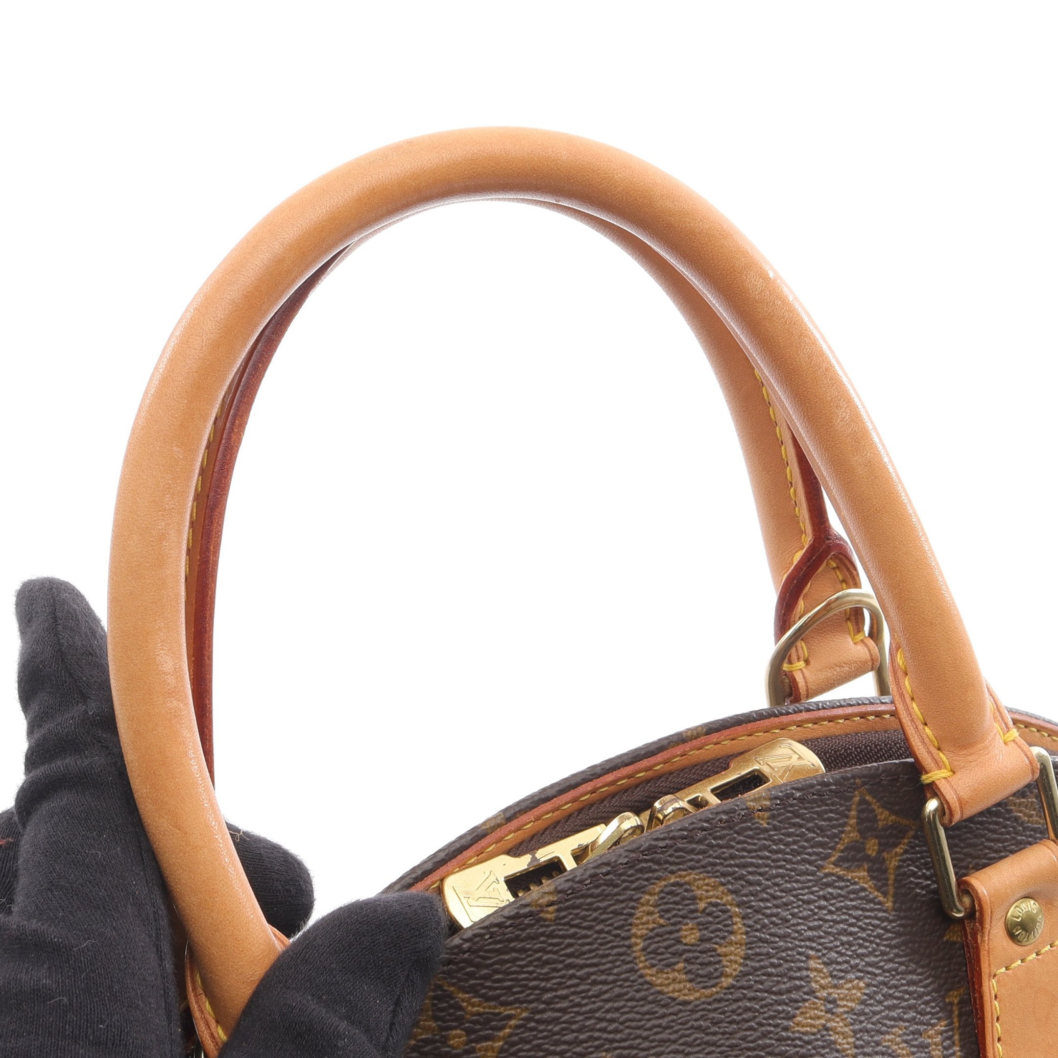 エリプスMM モノグラム ハンドバッグ PVC レザー ブラウン ルイ