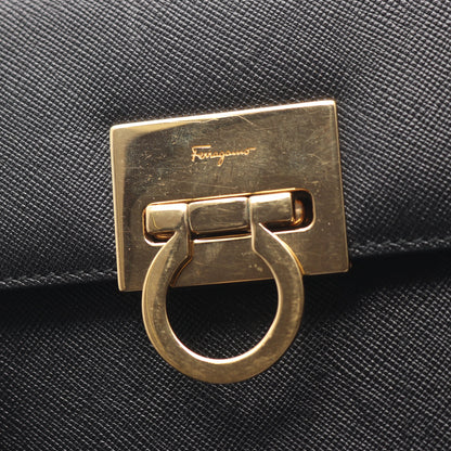 ガンチーニ ハンドバッグ レザー ブラック 2WAY サルヴァトーレフェラガモ バッグ Salvatore Ferragamo
