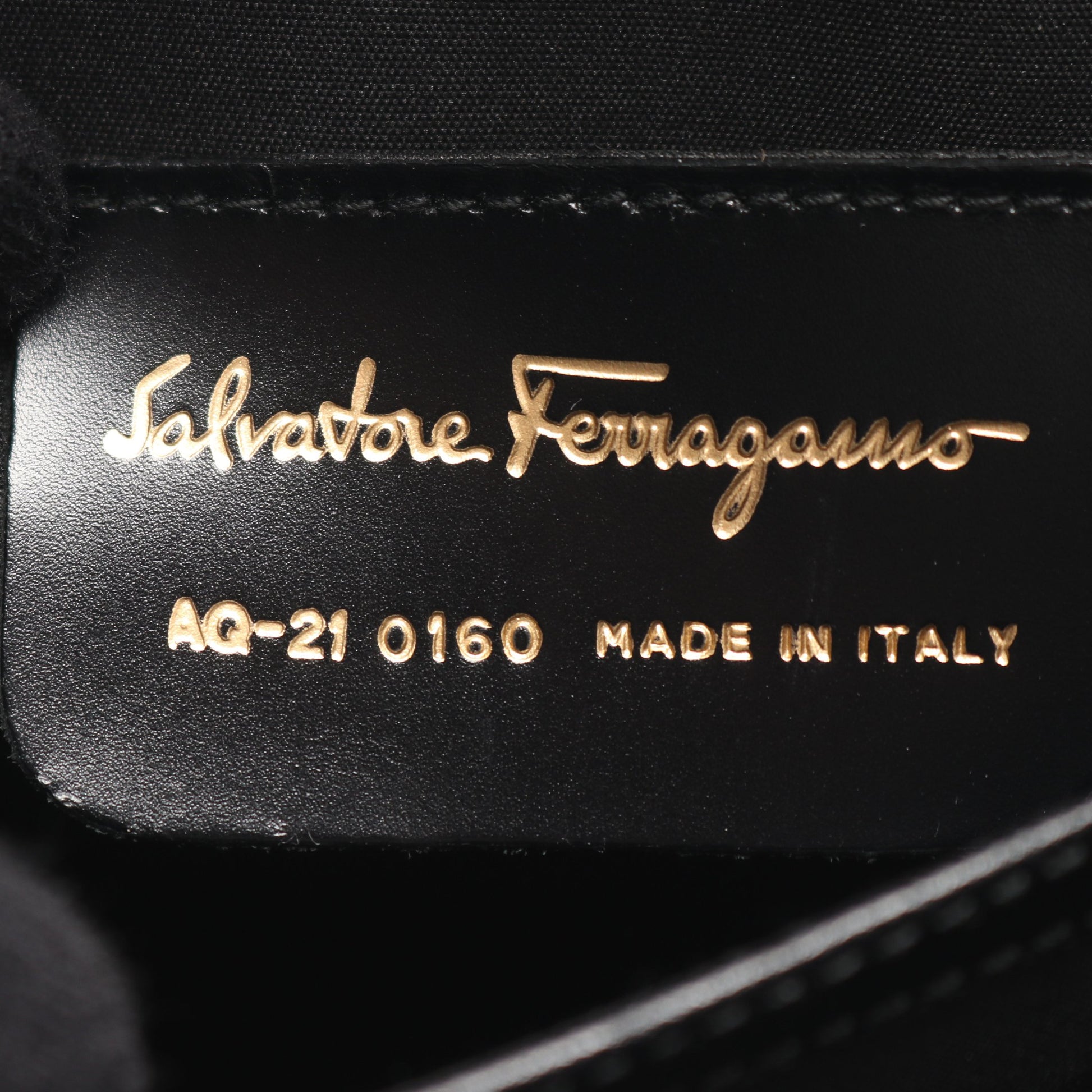 ガンチーニ ハンドバッグ レザー ブラック 2WAY サルヴァトーレフェラガモ バッグ Salvatore Ferragamo