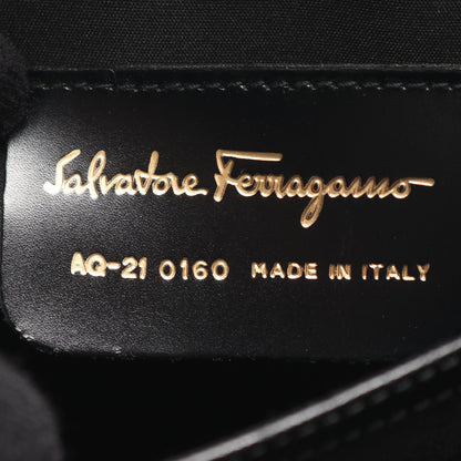 ガンチーニ ハンドバッグ レザー ブラック 2WAY サルヴァトーレフェラガモ バッグ Salvatore Ferragamo
