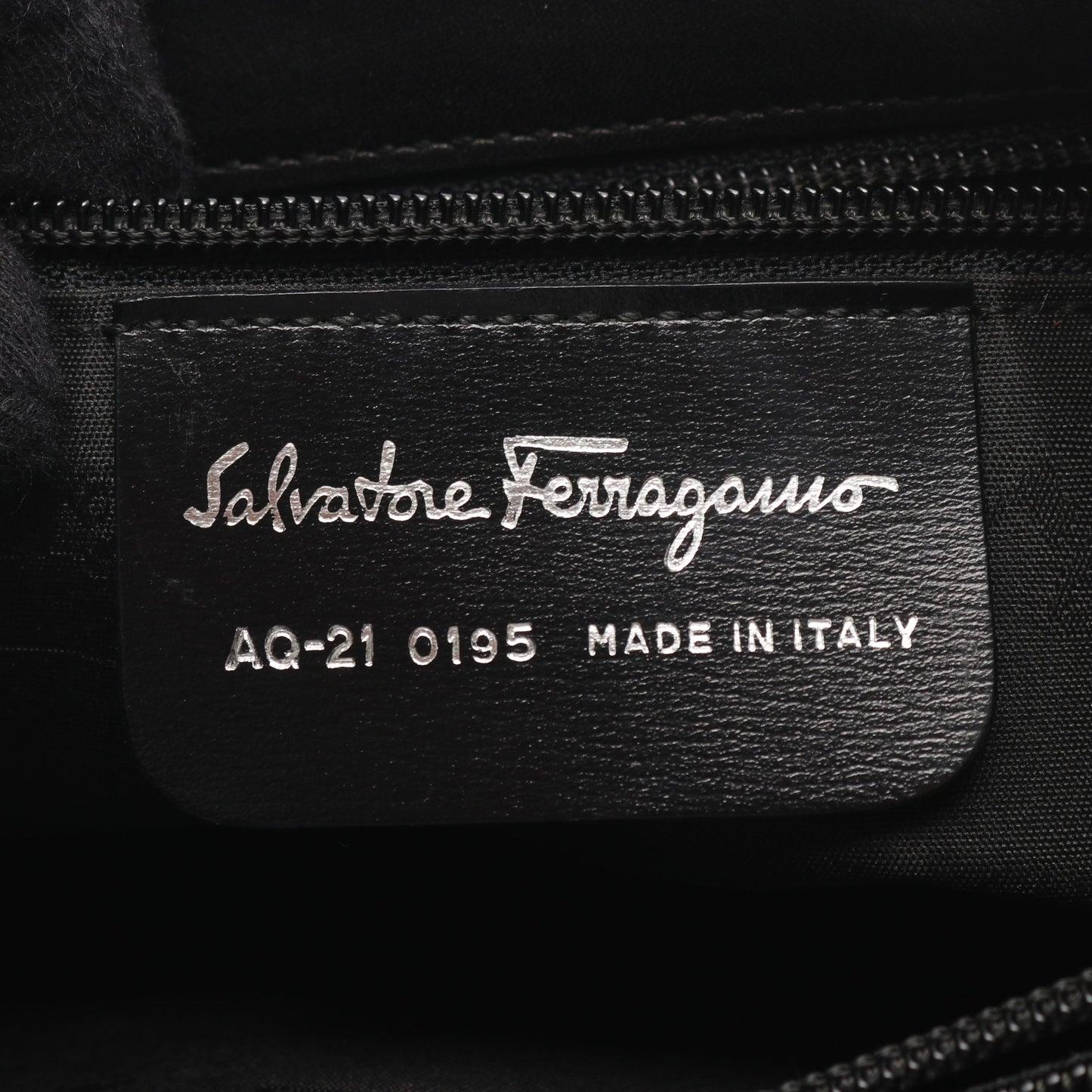ガンチーニ ワンショルダーバッグ キャンバス レザー ブラック サルヴァトーレフェラガモ バッグ Salvatore Ferragamo